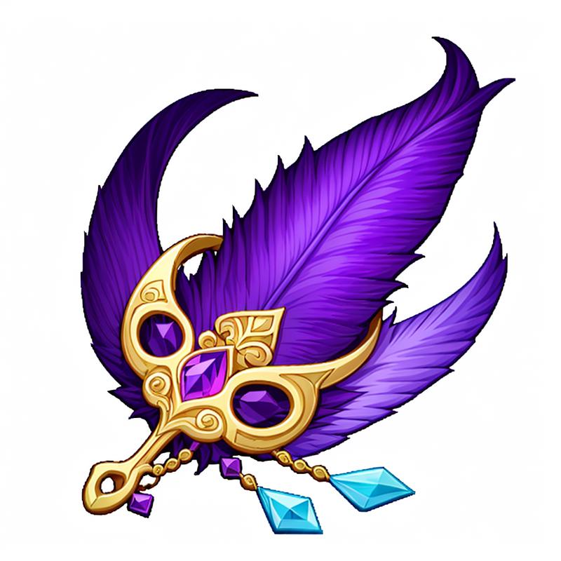 00111-2672681052-feather, yumao, no humans, simple background, solo,gem, holding,purple theme,.png